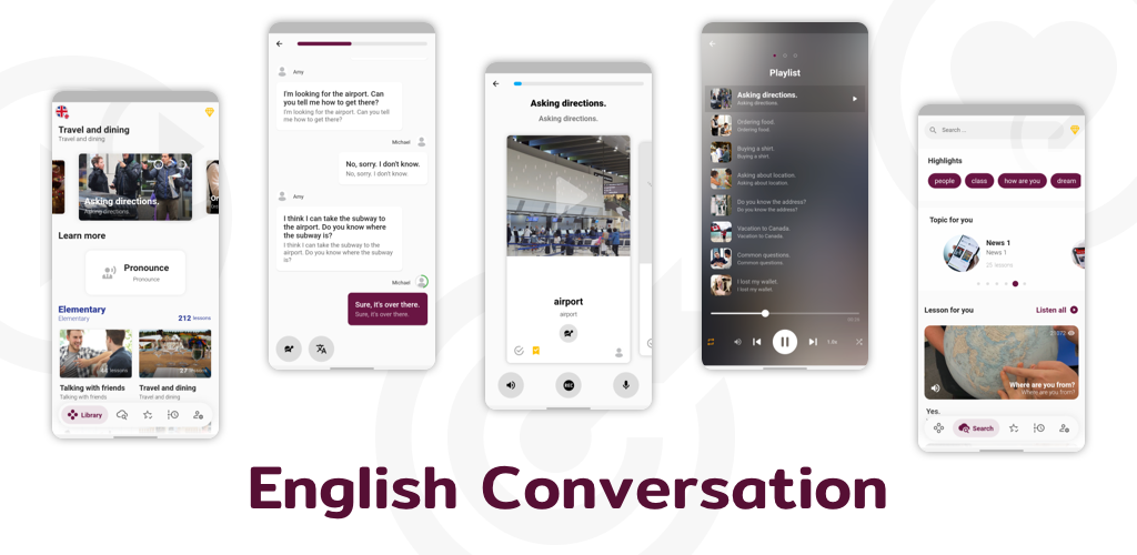 نرم افزار آموزش مکالمه Learn English Conversations
